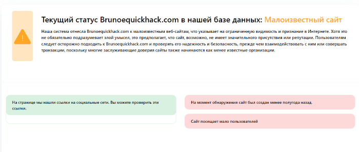 Brunoe Quick Hack (brunoequickhack.com) фальшивые помощники по возврату криптовалюты!